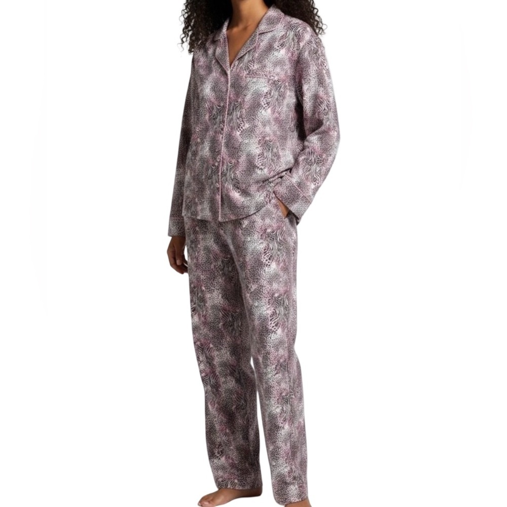 SKIMS NWT Women’s Long Sleep Set Bloom Mini Multi Animal Print